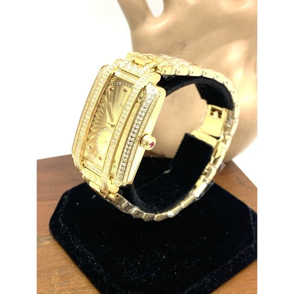 JBW Women's Watch PS505A Mink Swiss Quartz 18k Gold Plated 505 Diamonds 28mm - Picture 2 of 13